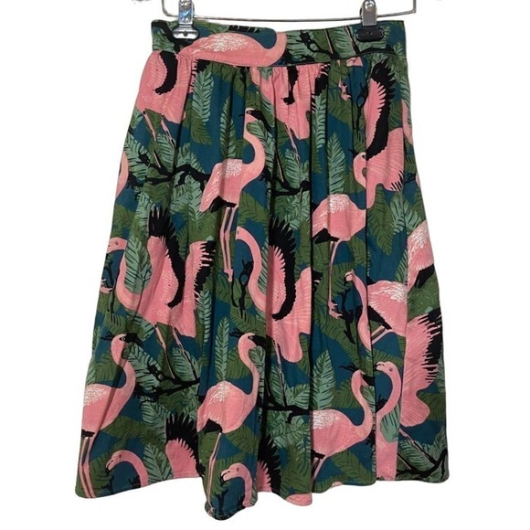 Voodoo Vixen Flamingo Skirt Size Small 4 - Picture 2 of 7